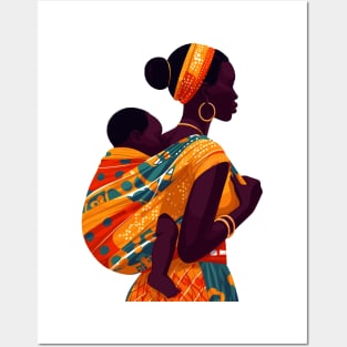 Afrocentric Mother And Baby Posters and Art